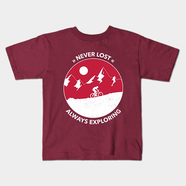 Adventure bike Kids T-Shirt by Salasala